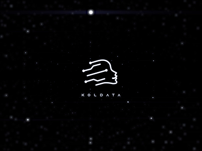 Logo and animation design for the big data industry:KOL-Data ae animation data face head kol light line logo motion particle stars technology