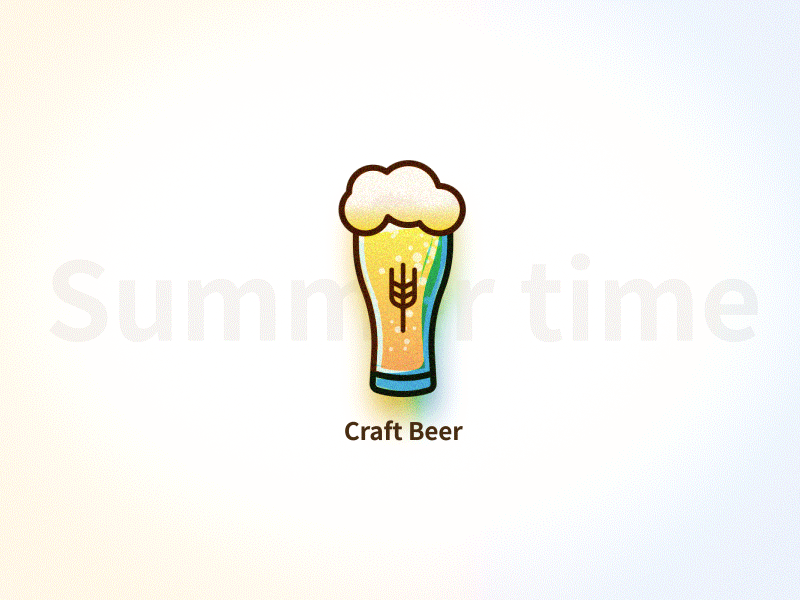 Craft beer-Summer time ae animation barley beer bubble craft hops motion soda summer ui vintage winebowl