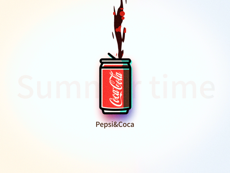 Coca Cola & Pepsi-Summer time ae animation cans carbonated drinks coca-cola cocacola injection motion pepsi summer ui