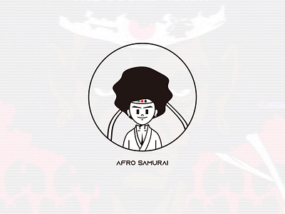 Angry Afro Samurai animation ae afro anger angry animation black illustration motion ribbon samurai warrior