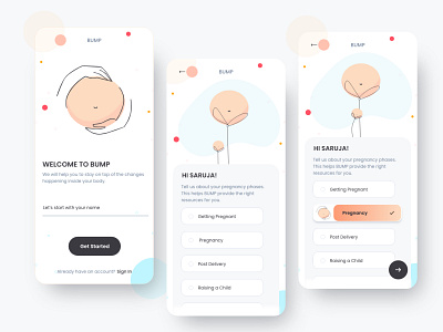 Mobile App - Onboarding with minimal illustration