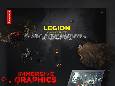 Lenovo Legion - Landing Page branding ui ux web