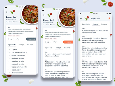 The Cook Book app branding cook book cooking food food ui icon recipe book ui ux web