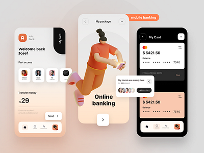 AIR Bank app app banking app mobile band card bank banking branding credit card design figma icon illustration interface mobile mobile banking ui usability user interface ux vector
