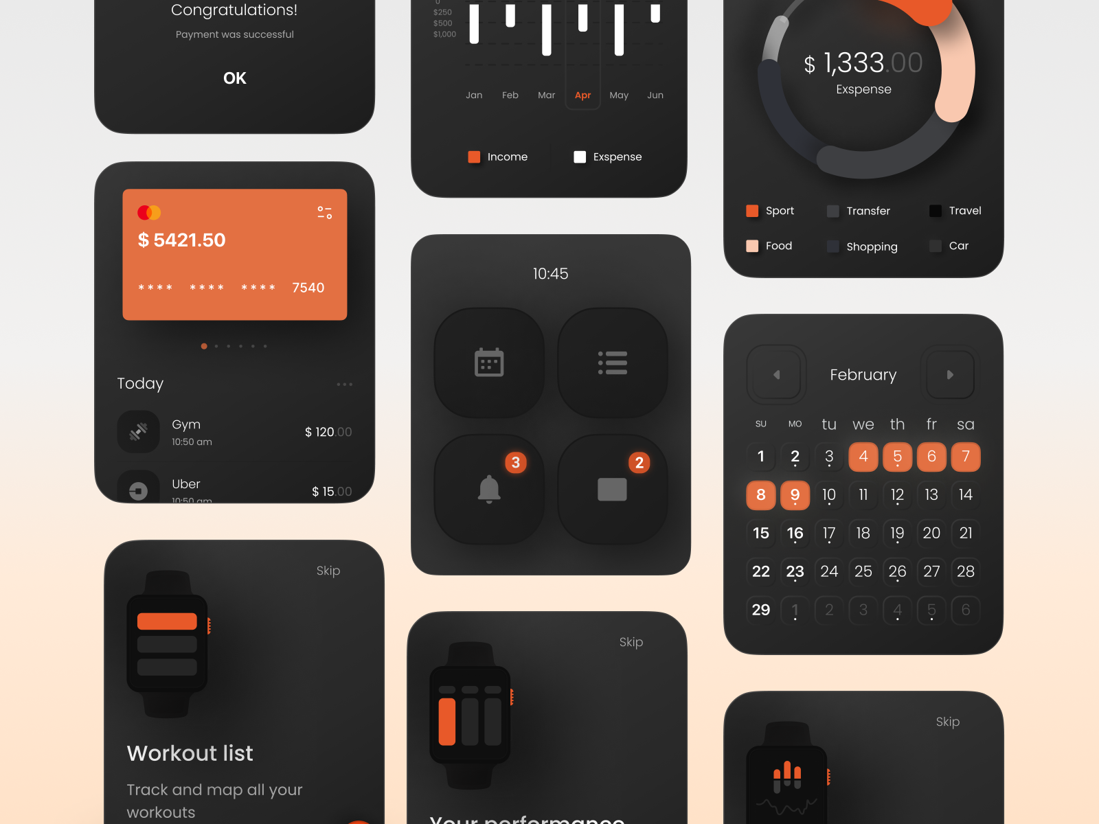 Template for Apple Watch by Oleh Shkriabin on Dribbble