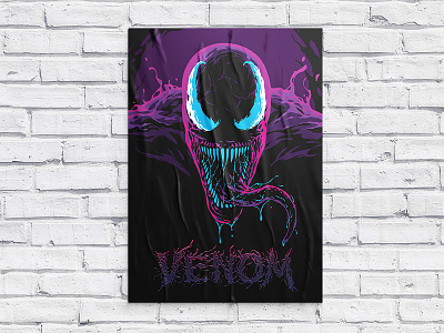Venom poster art comics draw drawing illustration marvel poster venom