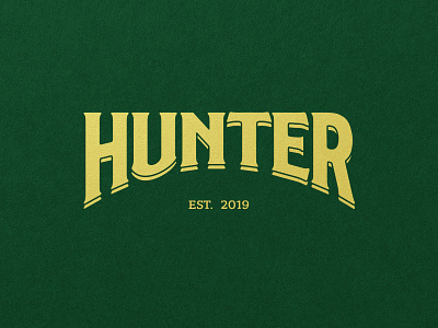 Logo for beer package art beer branding hunter logo