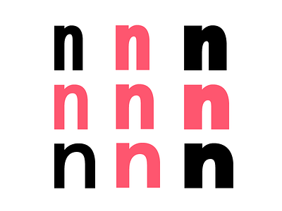 Multiple Masters Experiment letters n type type design