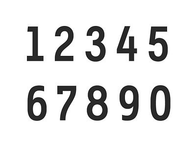 Untitled No. 1 - Numbers numbers sans serif type type design