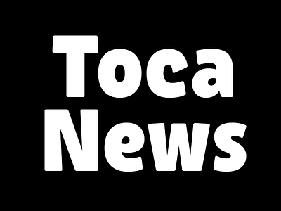 Toca News Wordmark bold lettering logo rounded sans serif type design wordmark