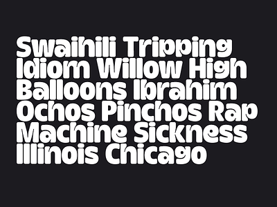 Inktrap Experiment – Lowercase WIP bold fat font sans serif type type design typeface