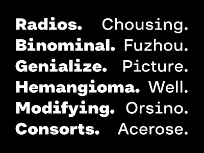 Grotesk Typeface Progress