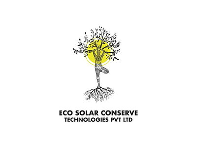 Eco Solar Conserve technologies - Solar panel service logo desig