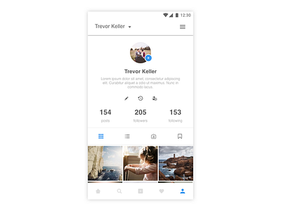 User profile - Instagram redesigned profile android design challenge instagram ui design user profile