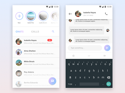 Direct Messaging - Daily UI Challenge android chat direct messaging message messenger mobile ui design ui design