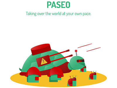 Paseo design flat illustration vector web