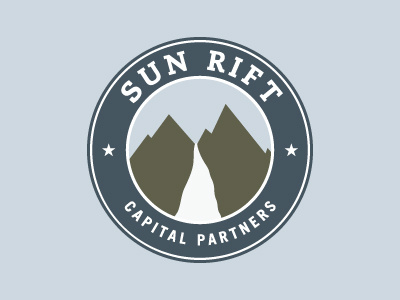 Sunrift Logo circle logo mountains
