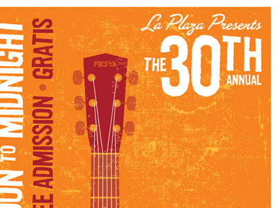Fiesta Poster Design festival guitar illustration music orange poster
