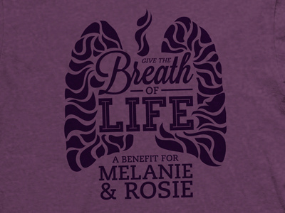 Breath of Life benefit breath life logo lungs tshirt
