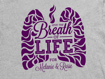 Breath of Life Logo benefit concert logo lungs purple