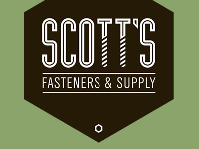 Scott's Fasteners 4 black white bolts branding logo typography