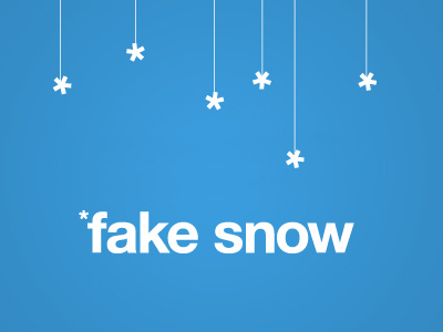 Fake Snow happy holiday hour