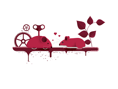 mice animals flat design flat illustration illustration love