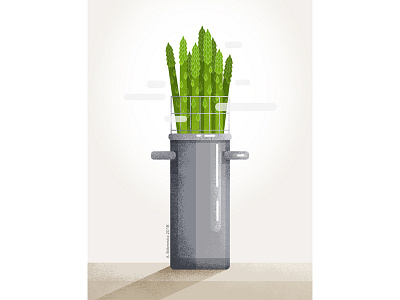 The Asparagus Season asparagus cooking food food illustration illustration vegetables