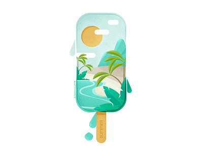 Summer Icecream food food illustration icecream illustration landscape summer