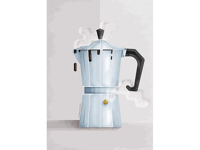 Moka Pot coffee illustration