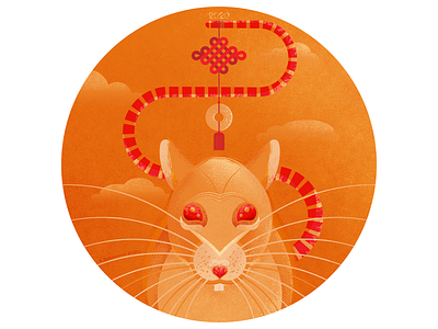 Year of the Rat animals design illustration