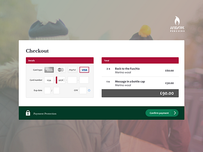 Daily UI #2 - Checkout page for Warm Penguins