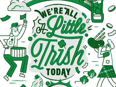 Irish Spring graphic design handlettering illustration irish irish spring party st. patricks day typography