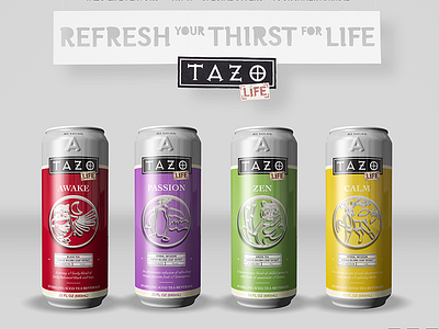 Tazo Life energey drink illustration owl paper starbucks tazo tea