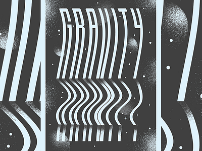 Gravity gravity handlettering illustration planets space stars. type