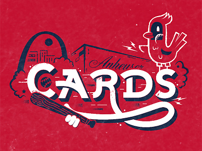 Cards baseball beer budweiser can can design hand hand lettering mlb st. louis type