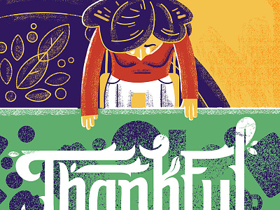 Thankful2 dinner fall graphic design hand illustration lettering thankful thanks thanksgiving