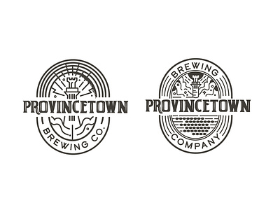 Provincetown Brewing Co. brand branding brewery castle company logo smoke water