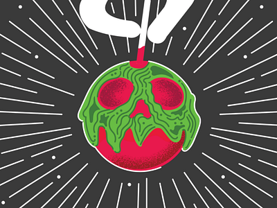Disney magic apple candied disney graphic design halloween illustration magic skull