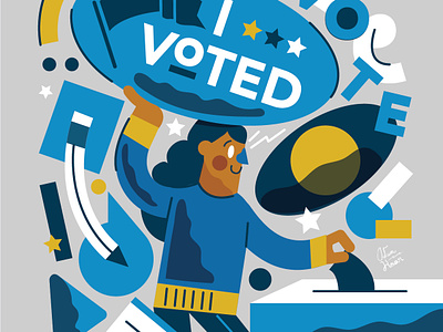 VOTE! YOU HAVE TOO america ballot character democracy getoutandvote graphicdesign illustration vote woman