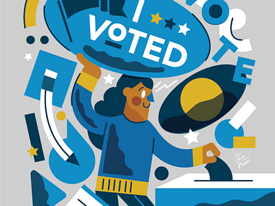 VOTE! YOU HAVE TOO america ballot character democracy getoutandvote graphicdesign illustration vote woman