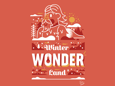 Winter Wonder Land Cover christmas holiday landscape nature snow typography winter