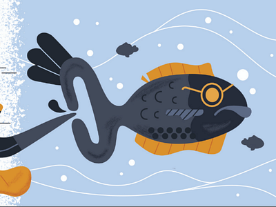 Fish aquatic design fish graphic hand illustration ocean sea water