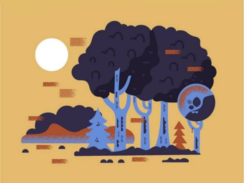 Rejected trees graphicdesign illustration organic leaf nature forest tree