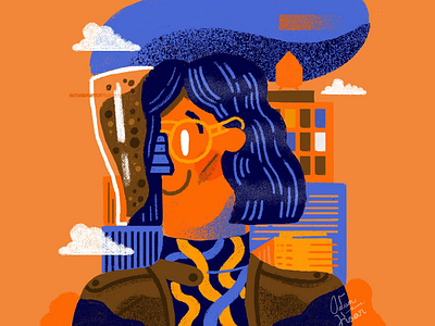 Beer beer character city fashion graphic design illustration new york woman