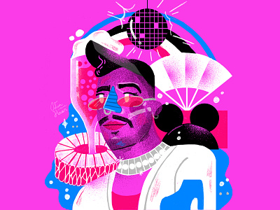 Christian Cimoroni artist disco fashion graphicdesign illustration lgbtq man qeer