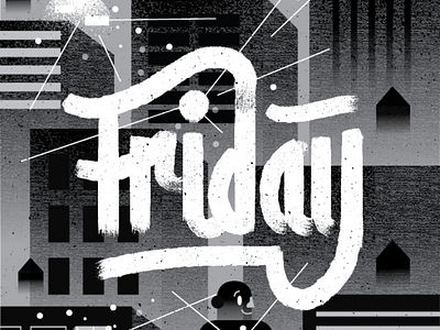 Friday characters city friday fun graphicdesign handlettering nyc weekend