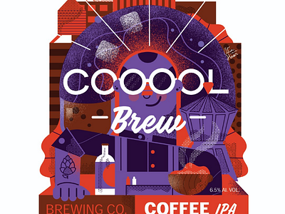 Cooool brew beer coffee graphicdesign