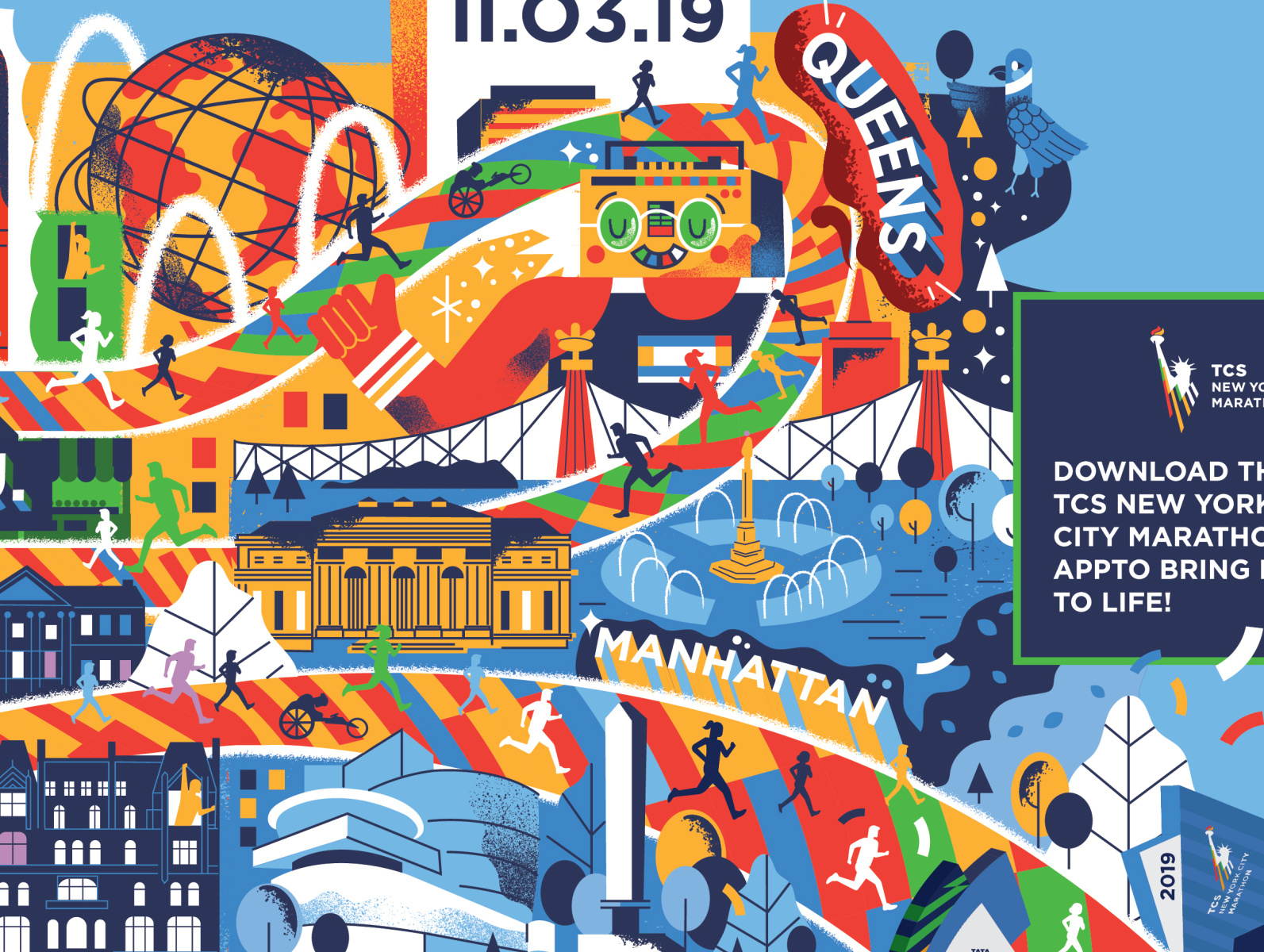 NYC Marathon by Adam Koon on Dribbble