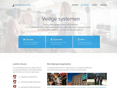 Concept blue header ui web website white